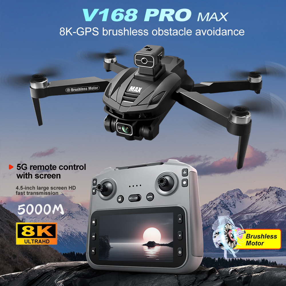 Drone Rc Plegable - V168 PRO Max GPS Drone 8K