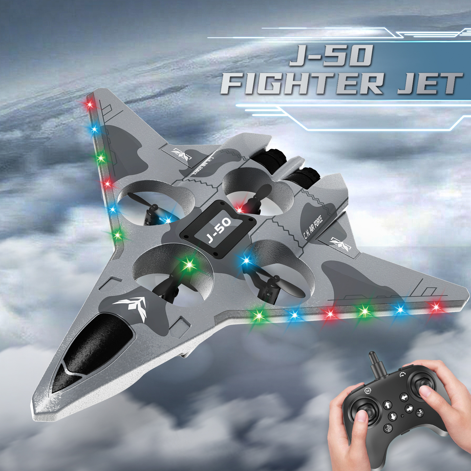 Drone Rc Fighter Jet - Drop-Proof RC Fighter Jet Drone with