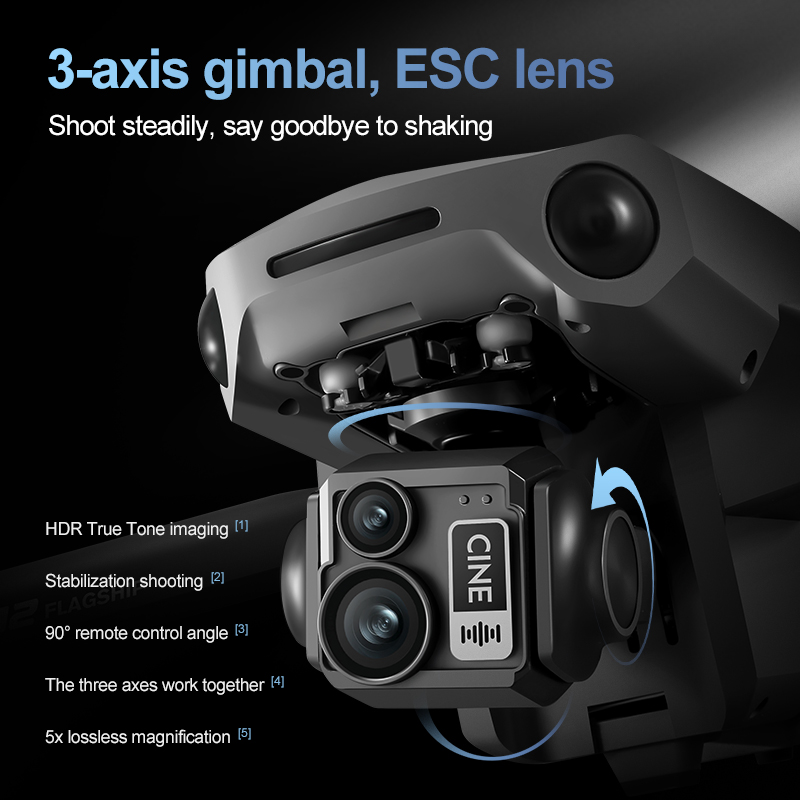 8K 3 Axis Gimbal Brushless 7.2 - Drone Rc Plegable 评论和价格