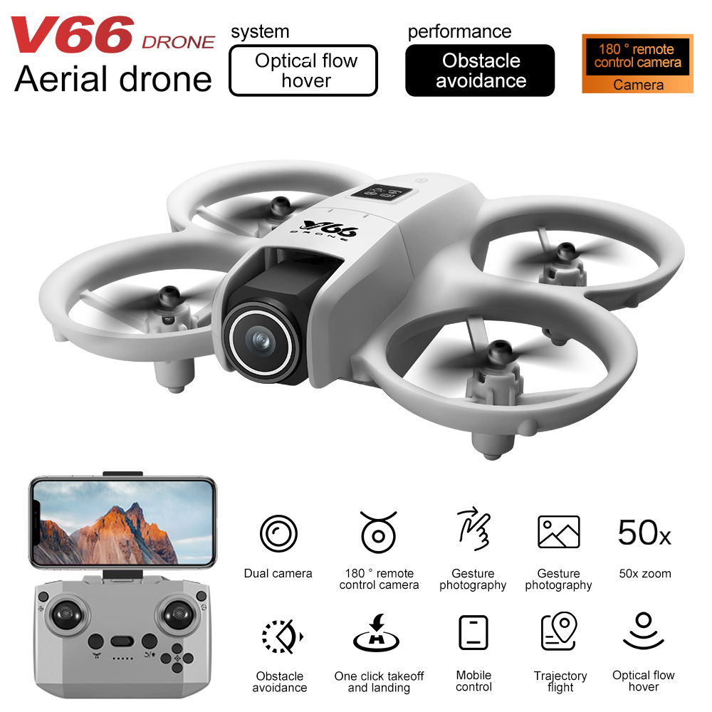 New V66 Mini Drone HD Camera 4 - Drone Rc Plegable 评论和价格