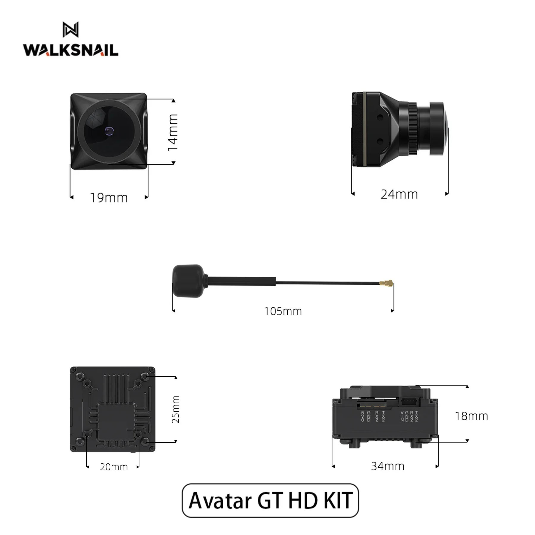 Walksnail Avatar GT HD KIT 2W  - Fpv Drone Camera 评论和价格