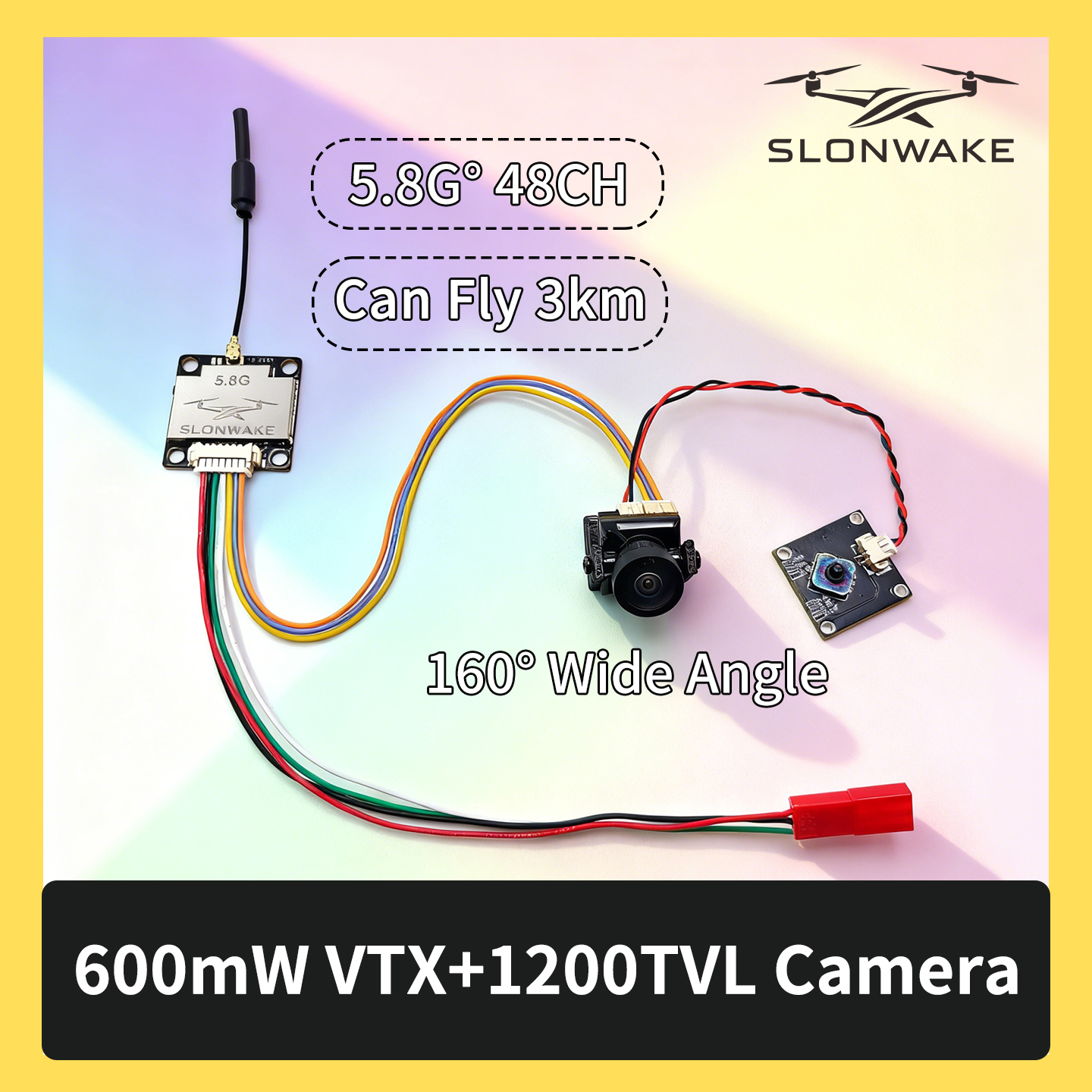SLONWAKE 5.8G 600mW 7-24V FPV  - Fpv Drone Camera 评论和价格