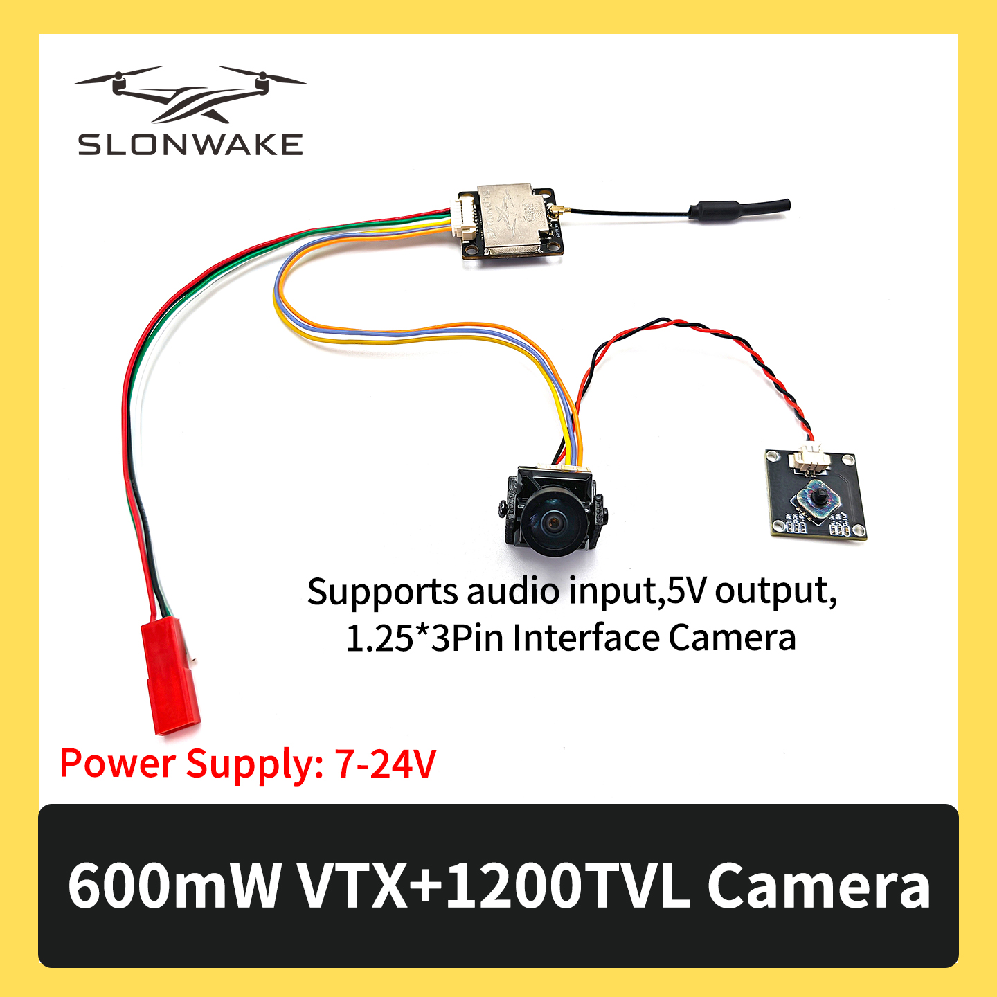 SLONWAKE 5.8G 600mW 7-24V FPV  - Fpv Drone Camera 评论和价格