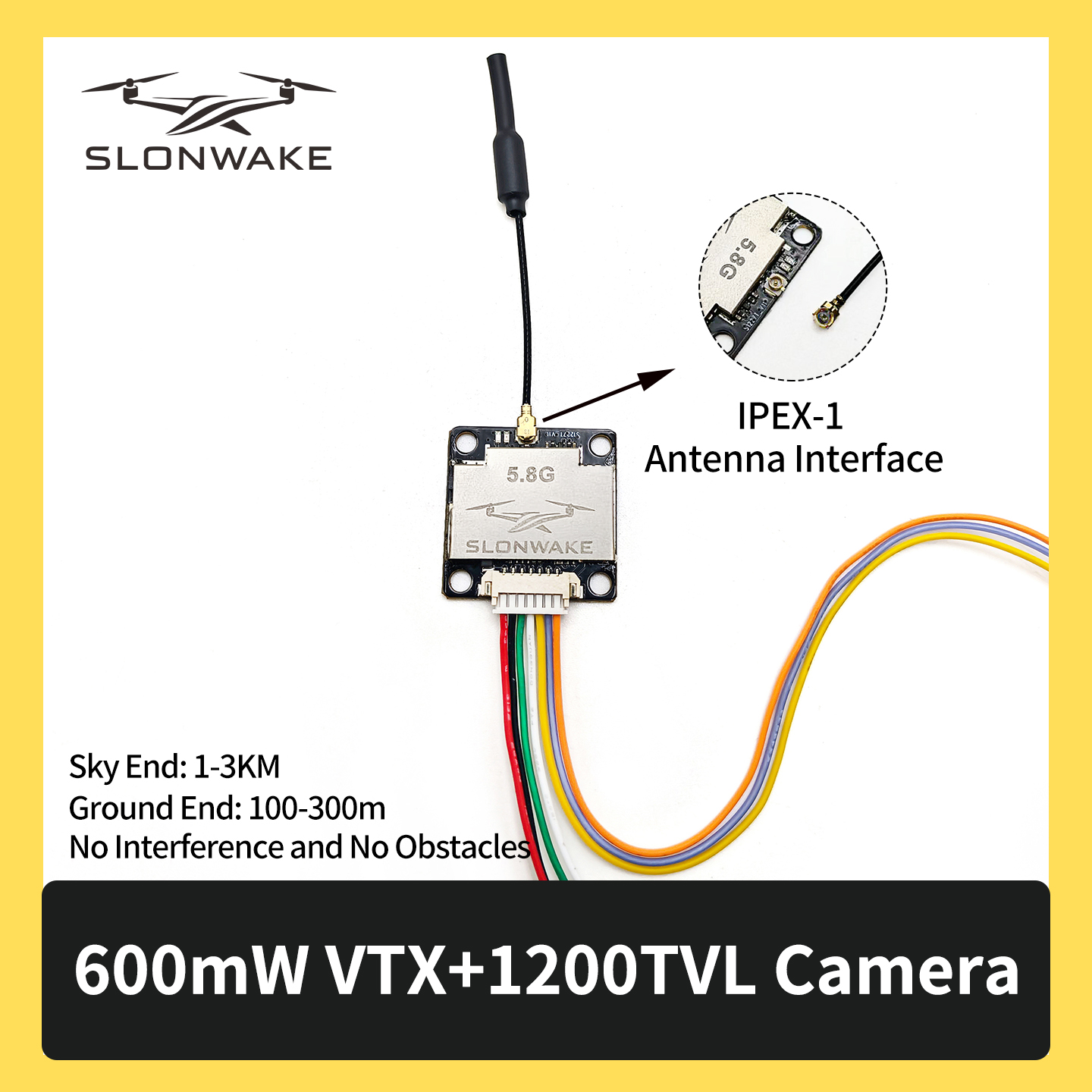 SLONWAKE 5.8G 600mW 7-24V FPV  - Fpv Drone Camera 评论和价格