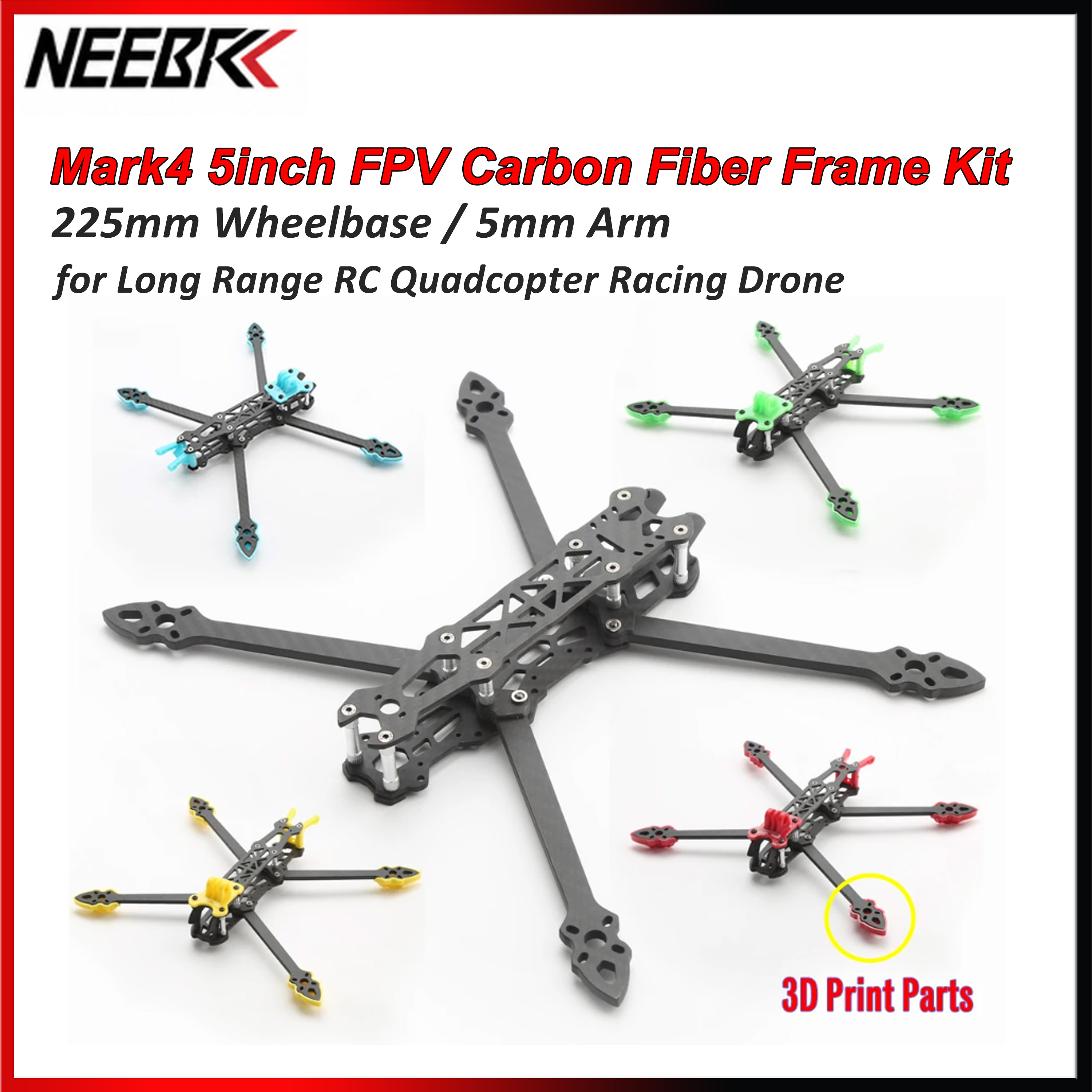 Mark4 5inch FPV Carbon Fiber F - 3D Printed Drone Part 评论和价格