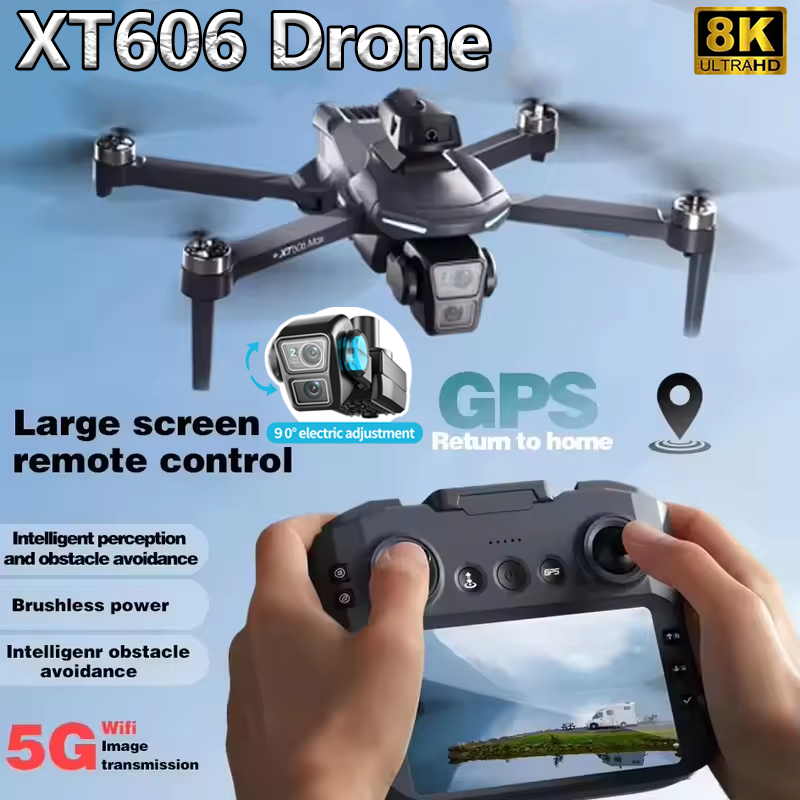XT606 MAX GPS NEW Drone 8k Pro - Drone Xiaomi Rc 评论和价格