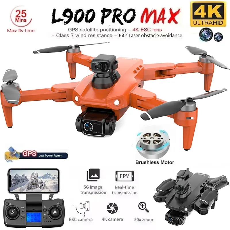 L900 Pro MAX GPS Drone 4K Prof - Drone Rc Plegable 评论和价格