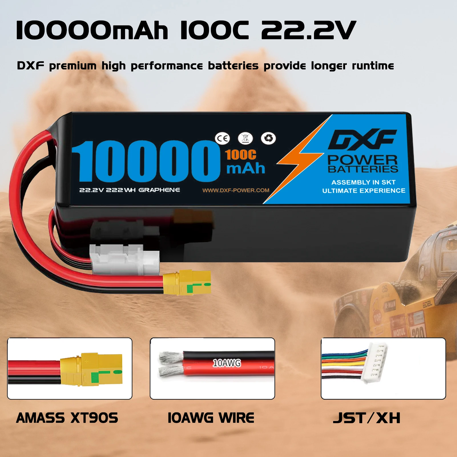 DXF 6S Lipo Battery 10000mAh 2 - Rc Drift Car Kit 评论和价格