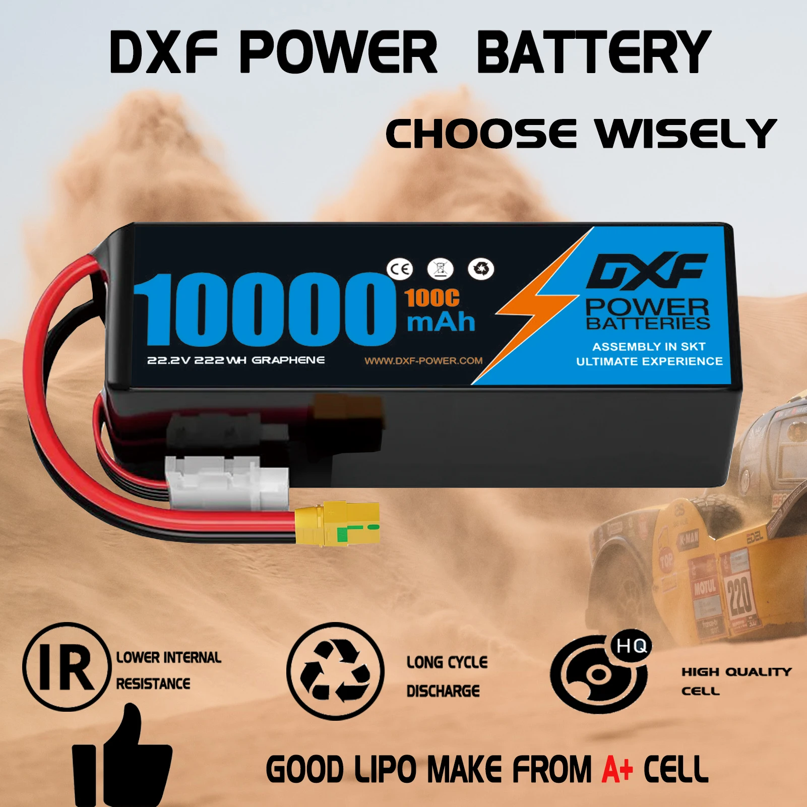 DXF 6S Lipo Battery 10000mAh 2 - Rc Drift Car Kit 评论和价格