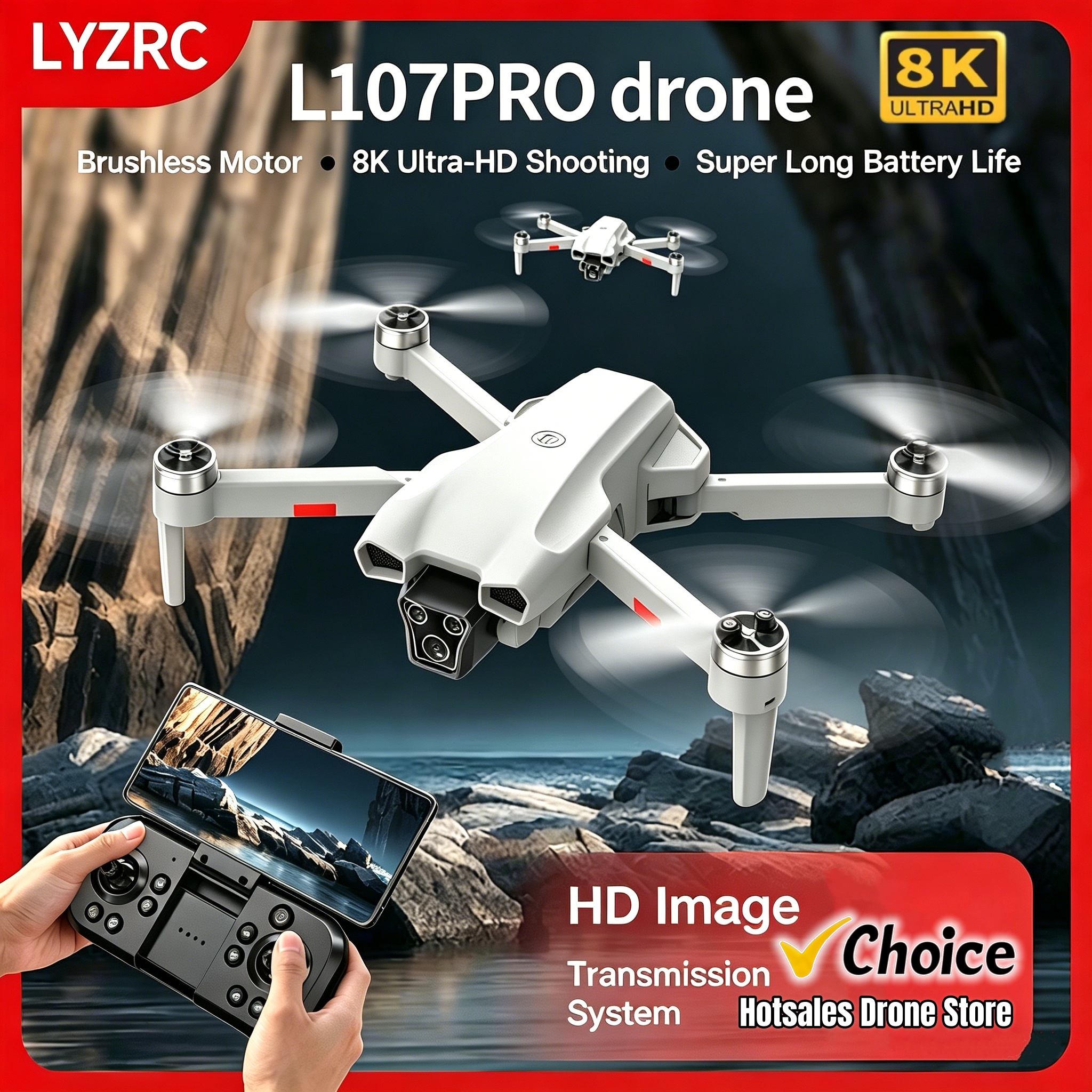 New L107 PRO Drone 8k Aerial P - Lyzrc Drone 评论和价格