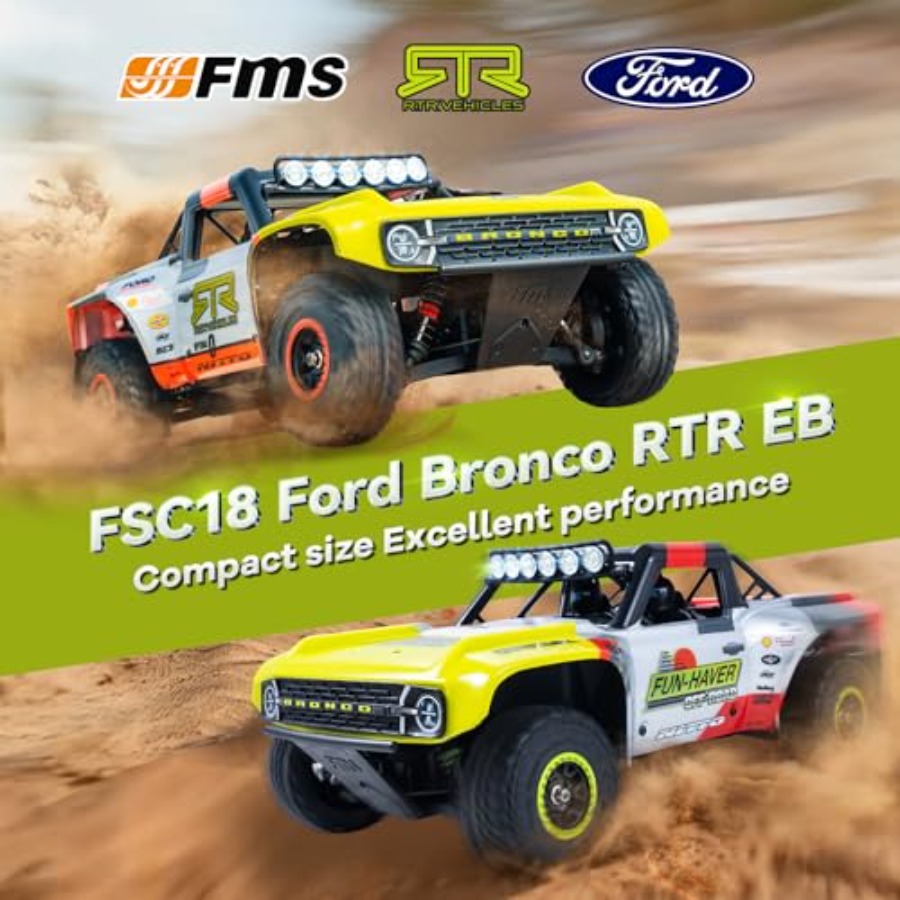 FMS 1/18 FSC18 Ford Bronco RTR - Rc Drift Car Kit 评论和价格