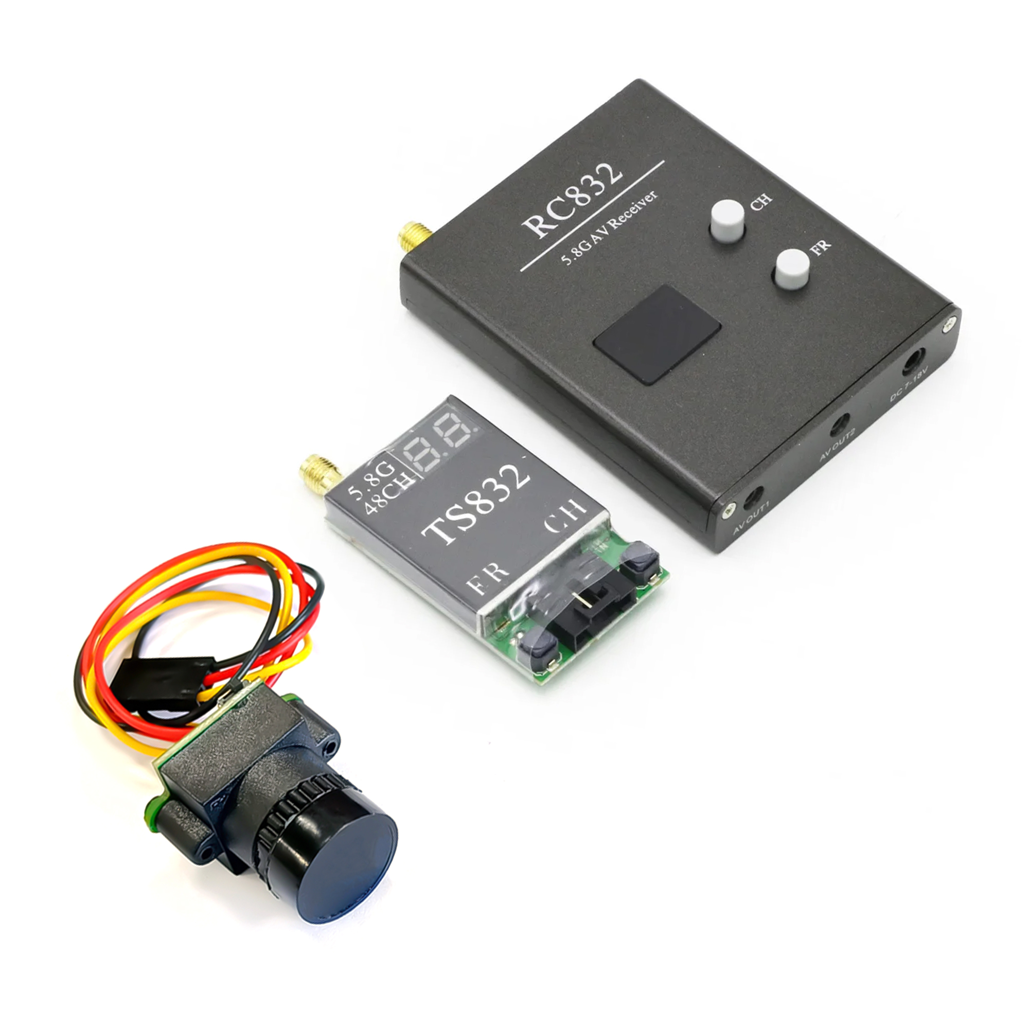 TS832 Receiver +RC832 +1000TVL - Fpv Drone Camera 评论和价格