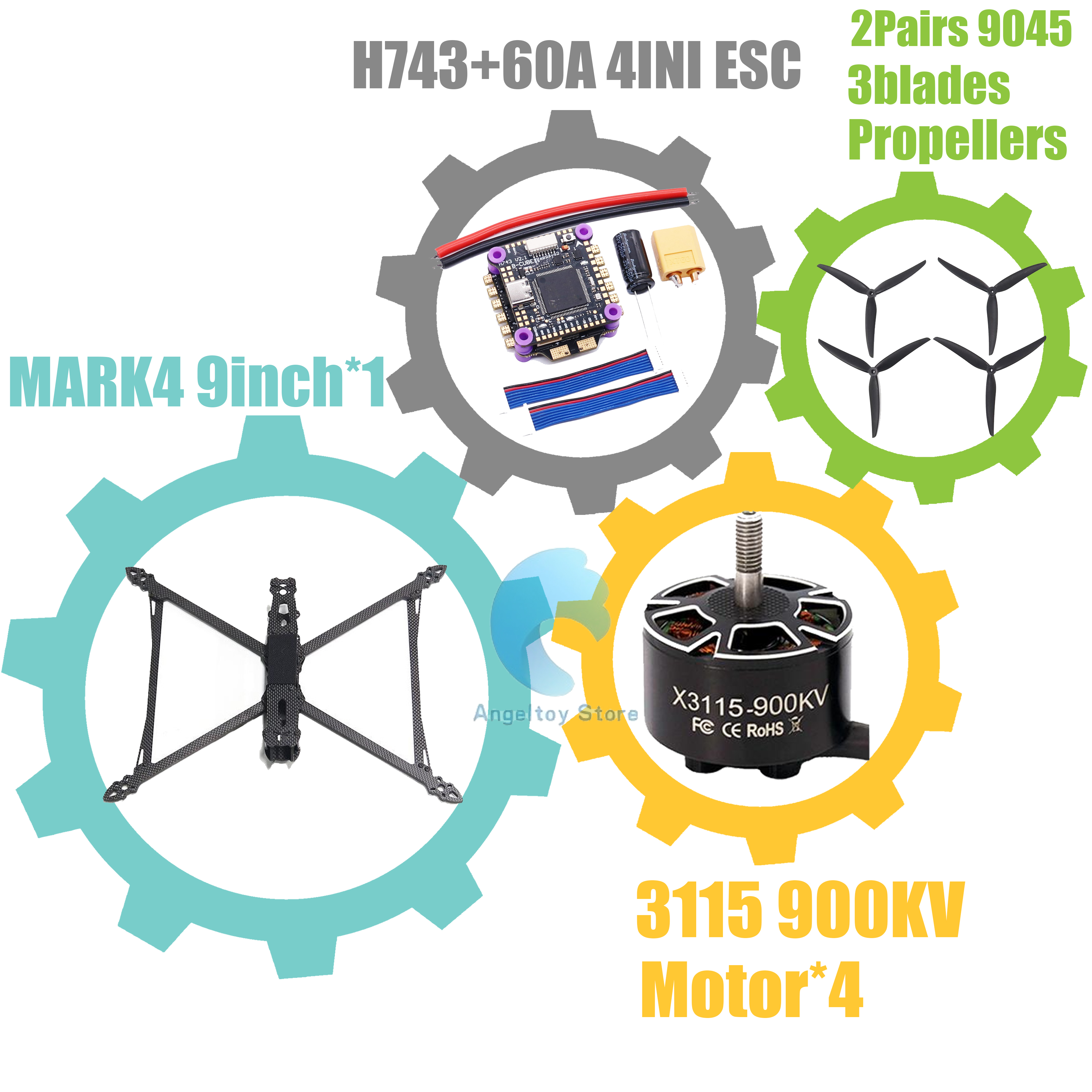 MARK4 V2 8inch 9inch 10inch H7 - Heavy Lift Drone Frame 评论和价格