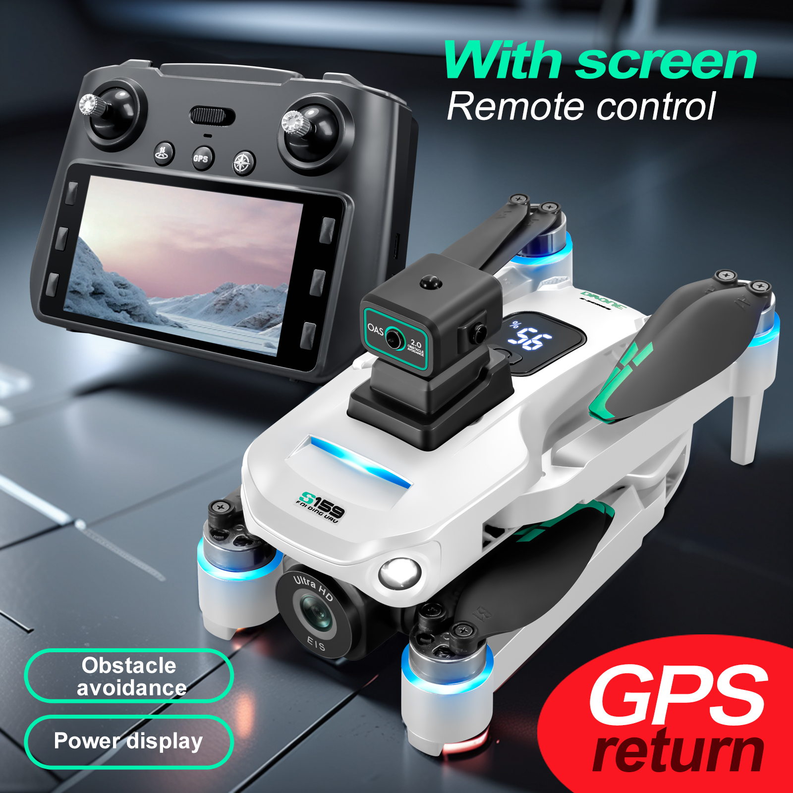 S159 GPS Drone 4K Profesional  - Drone Rc Plegable 评论和价格