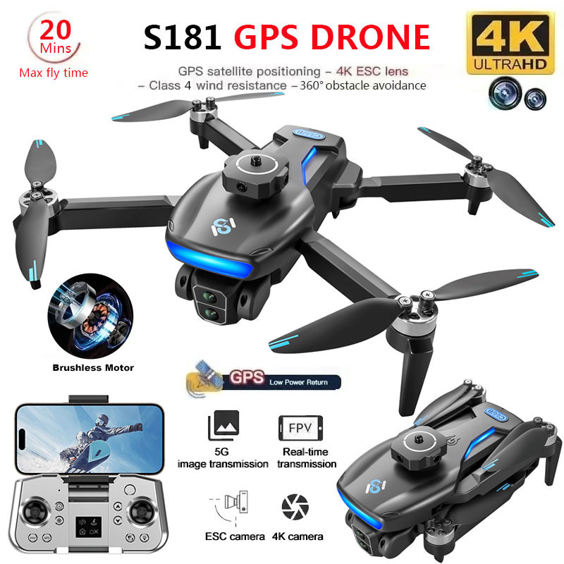S181 GPS Drone 4K Professional - Drone Rc Team City 评论和价格